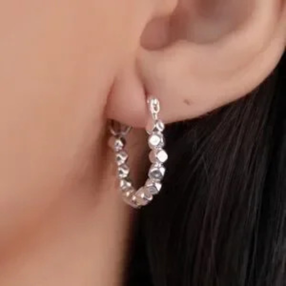Minimalist Sterling Silver Hoops C Kate Spade Inspired Design